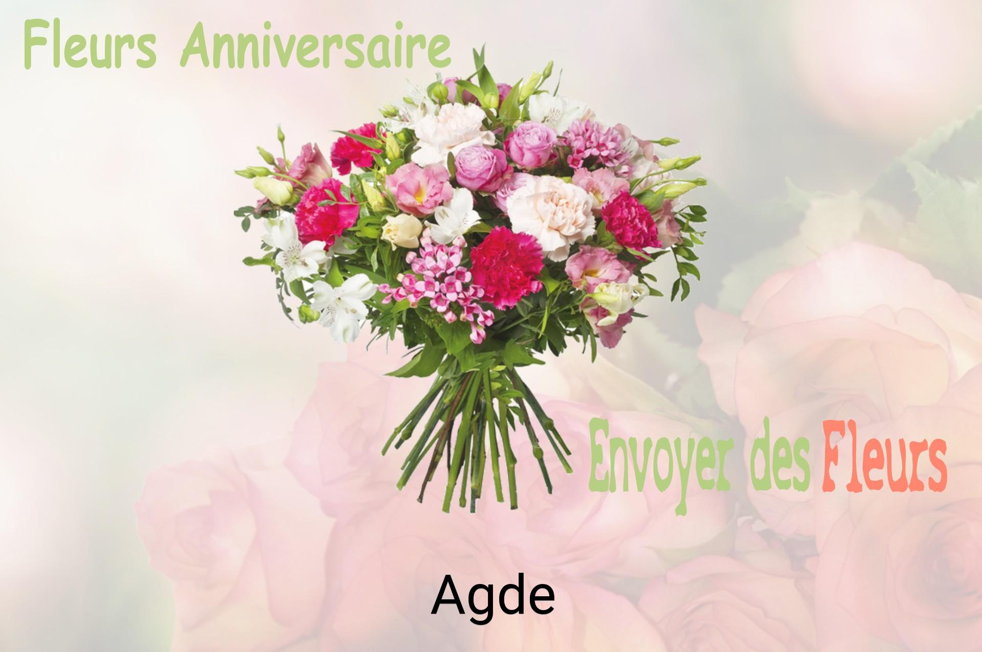 Bouquet de fleurs d’anniversaire livré à Agde