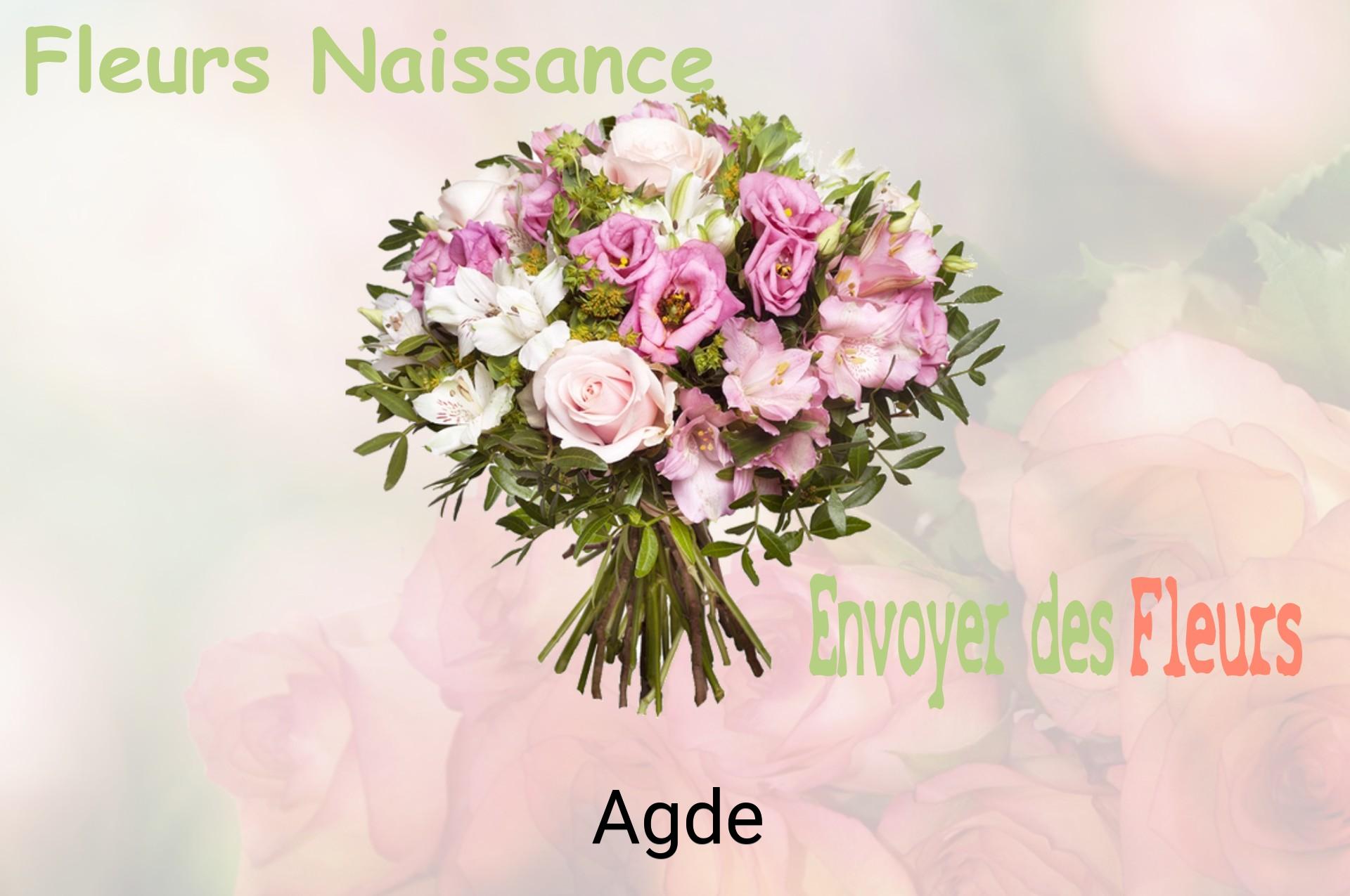 Bouquet de fleurs de naissance livré à Agde